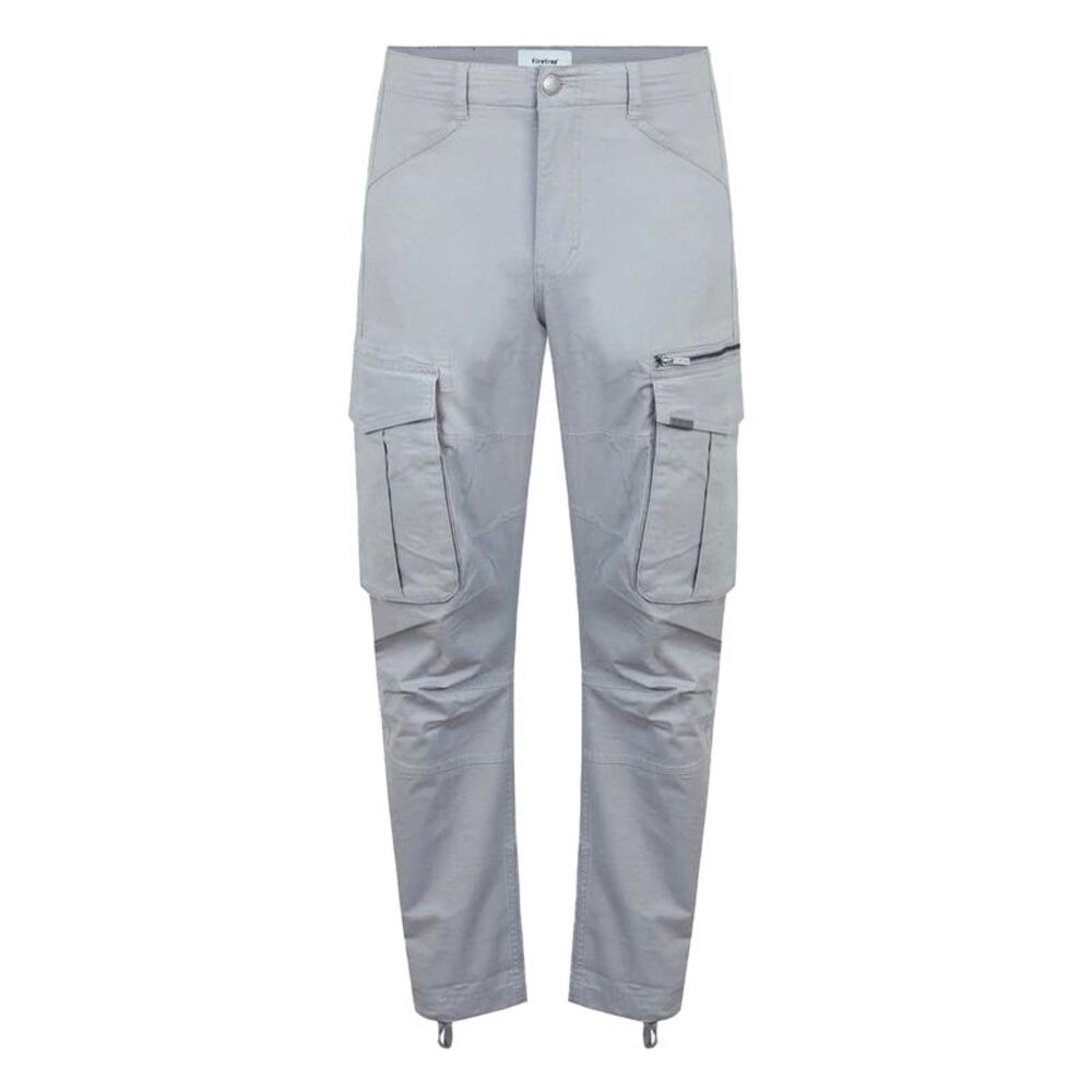 Firetrap Mens Cotton Blend Cargo Pants / Heather Grey
